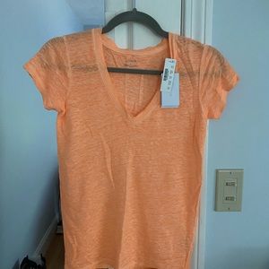 J Crew V-Neck Linen Tee